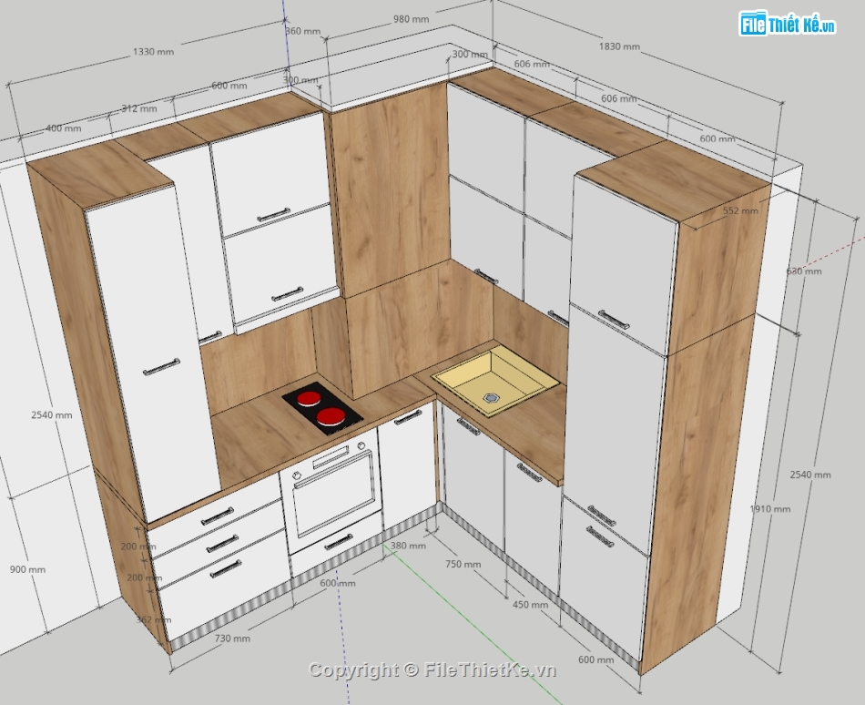 tủ bếp,sketchup tủ bếp,tủ,thư viện cửa các loại,thư viện tủ đồ